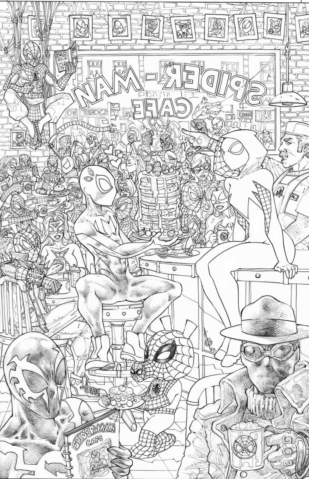 SPIDERMAN 11 JC JONATHANCOMICS EXCLUSIVE ALAN QUAH B&W INK VARIANT SPIDER-BOY