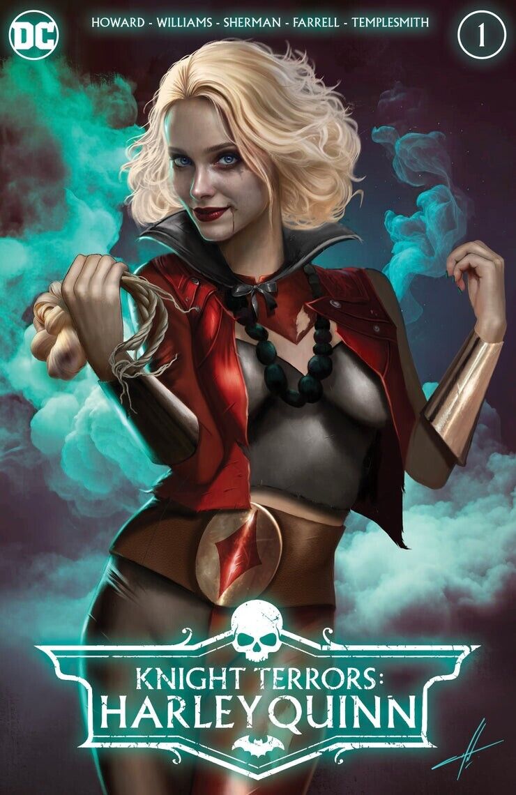 KNIGHT TERRORS HARLEY QUINN 1 NM CARLA COHEN TRADE VARIANT DC PRESALE 7/25/23